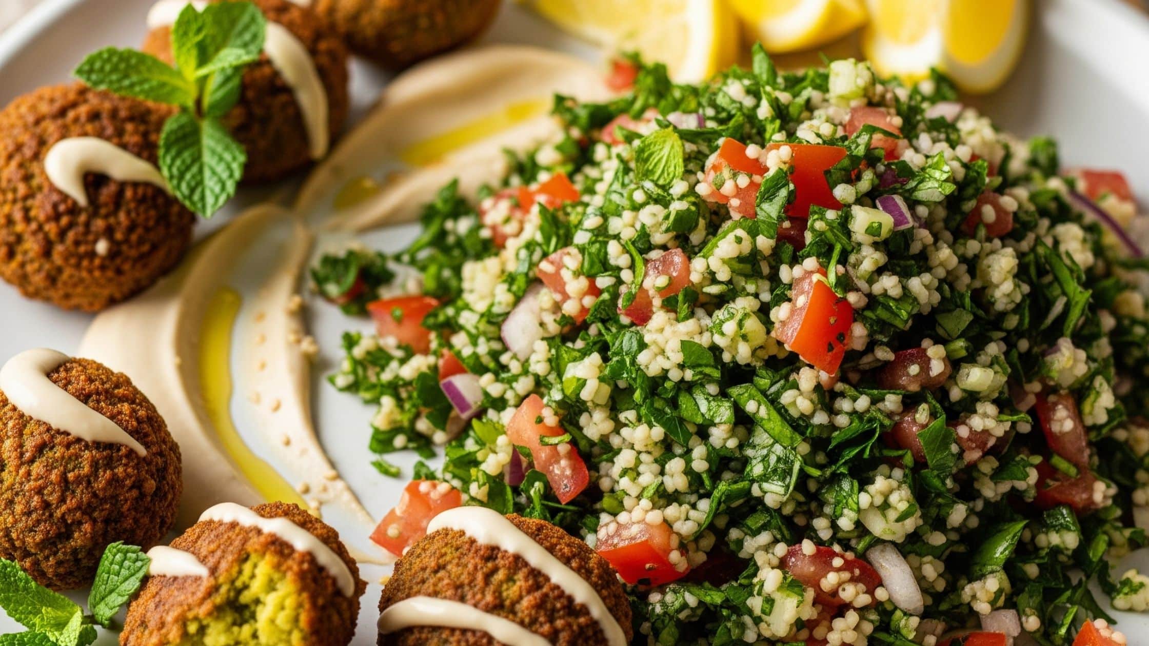 Falafel with Tabbouleh Tahini