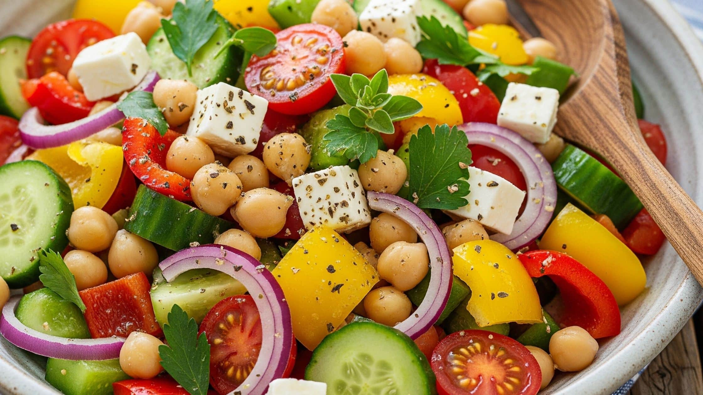 Greek Style Chickpea Salad