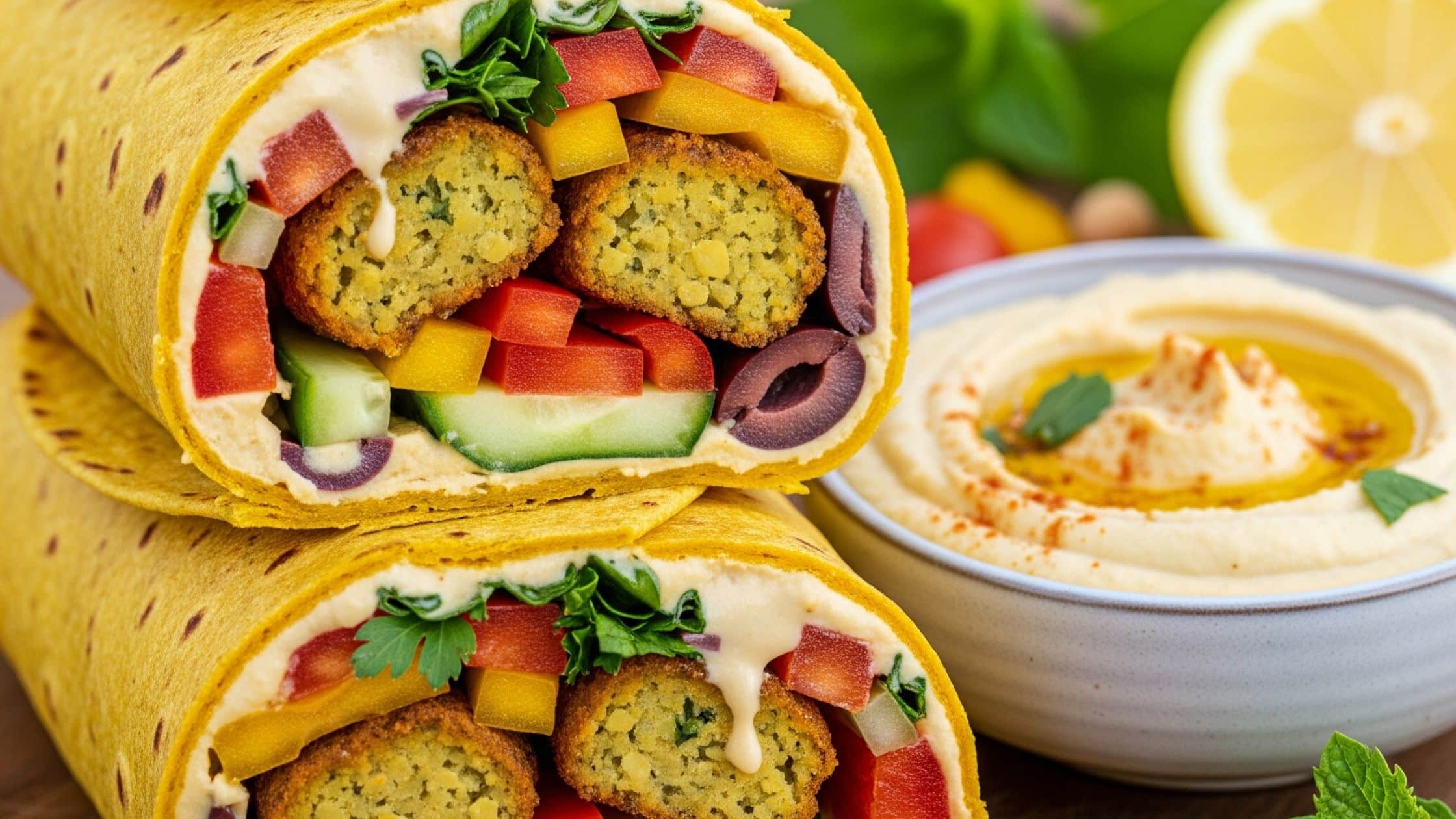 Mediterranean Hummus Wraps