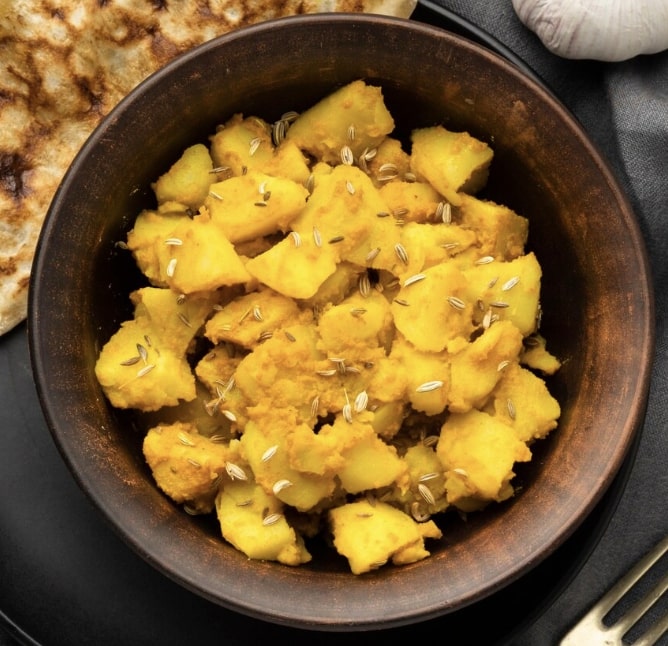 Navratri aloo in a plate
