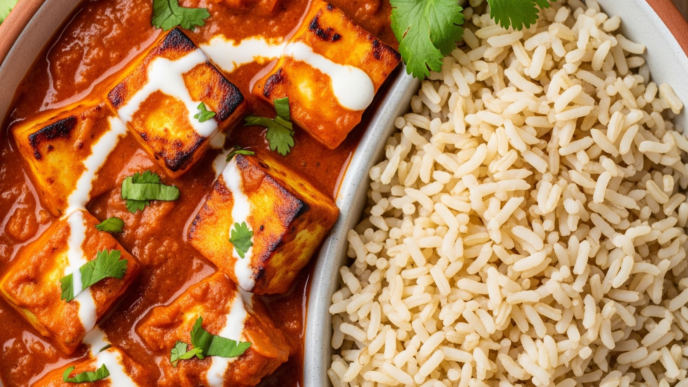 Paneer Tikka Masala With Brown Rice