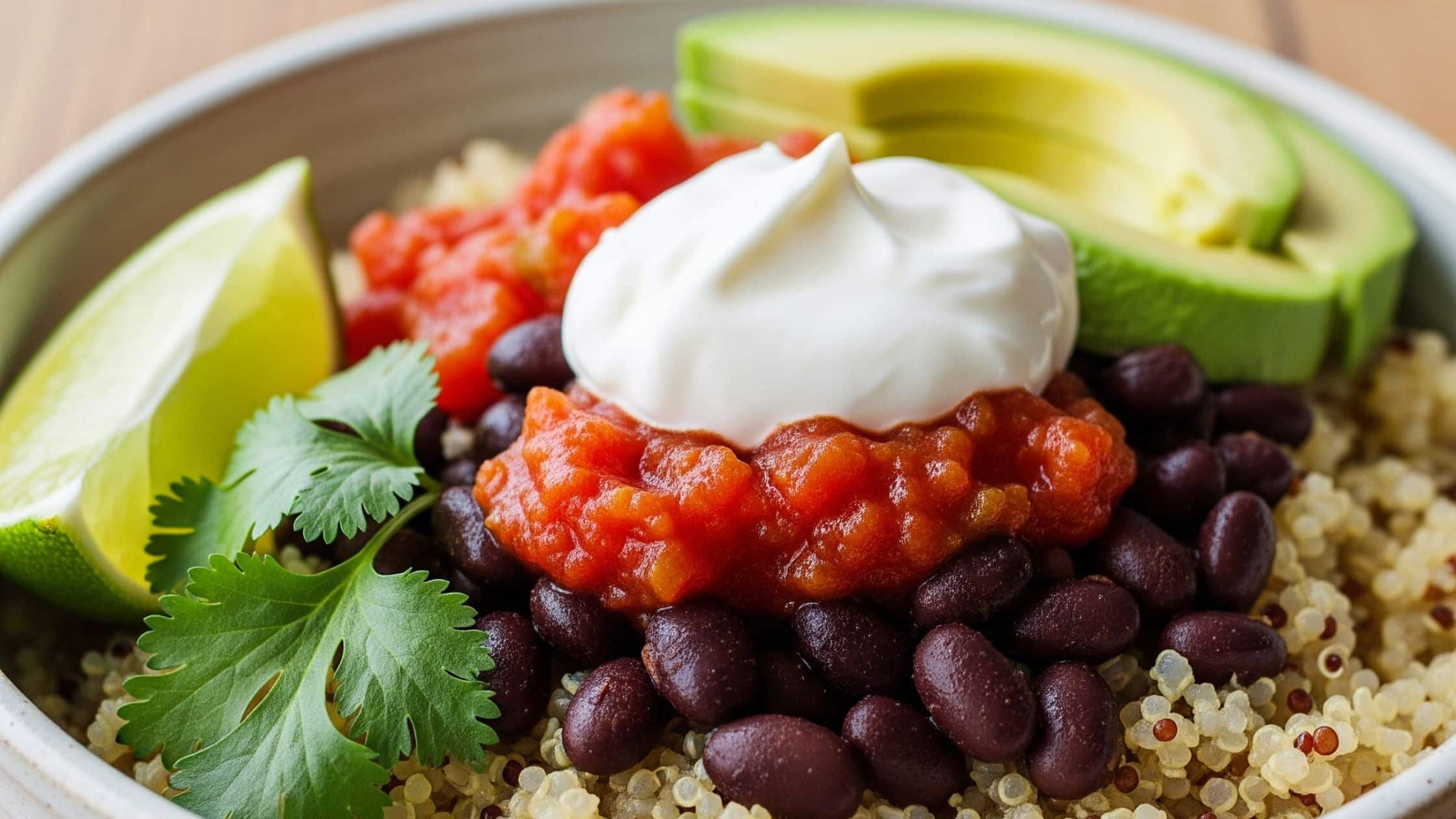 Quinoa Black Bean Burrito Bowl
