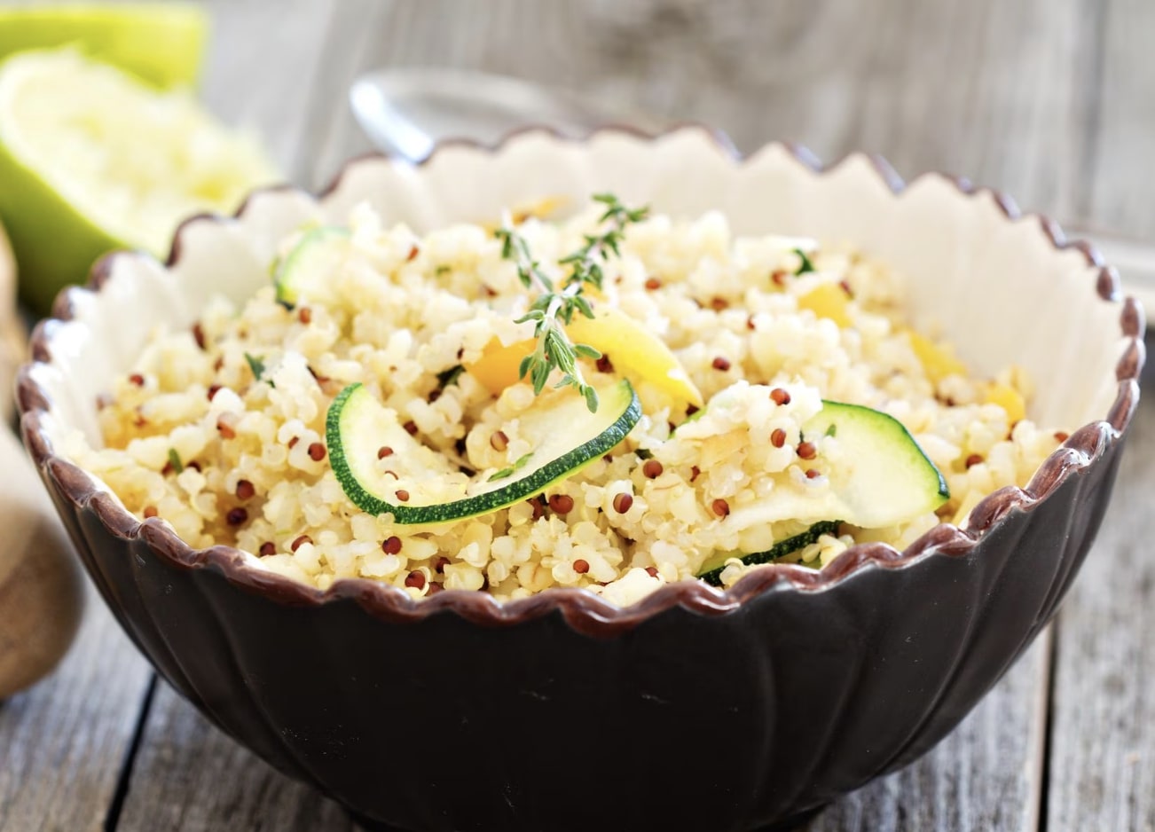 Quinoa pulao in a bowl