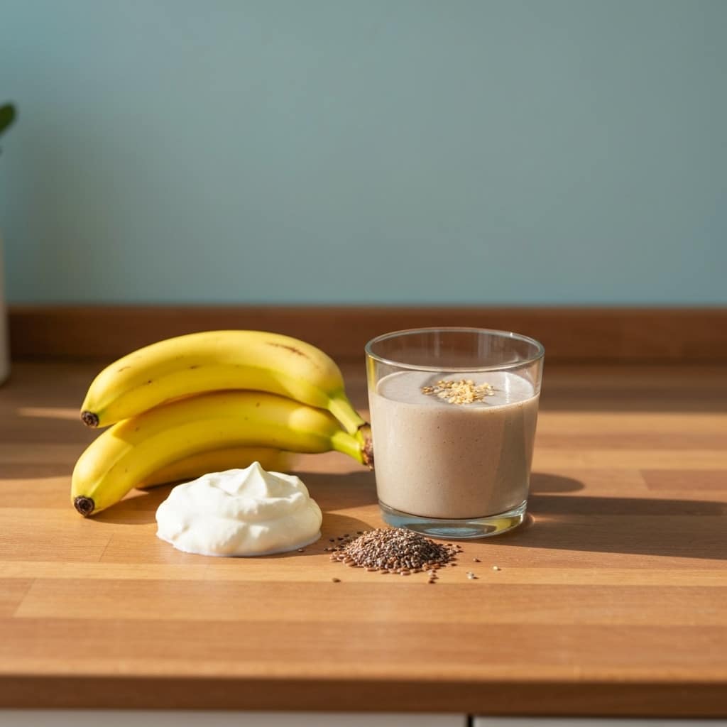 Sattu smoothie with breakfast ingredients