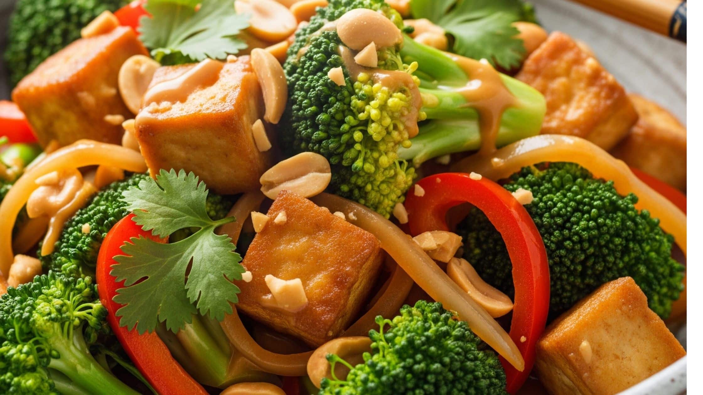 Tofu Broccoli Peanut Stir Fry