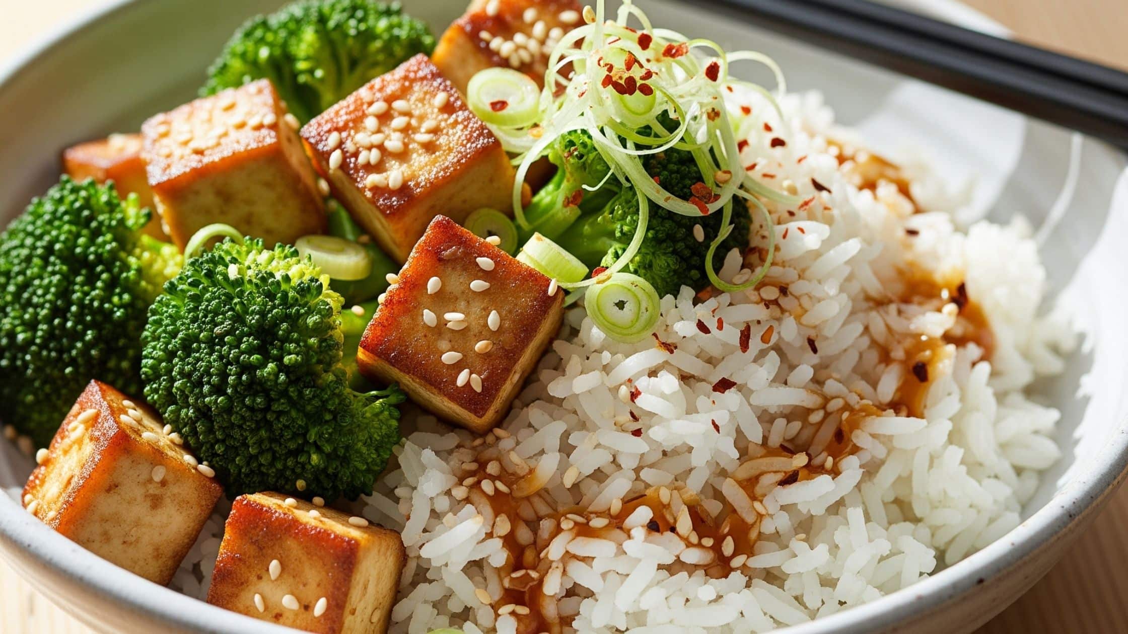Tofu Broccoli Rice Bowls