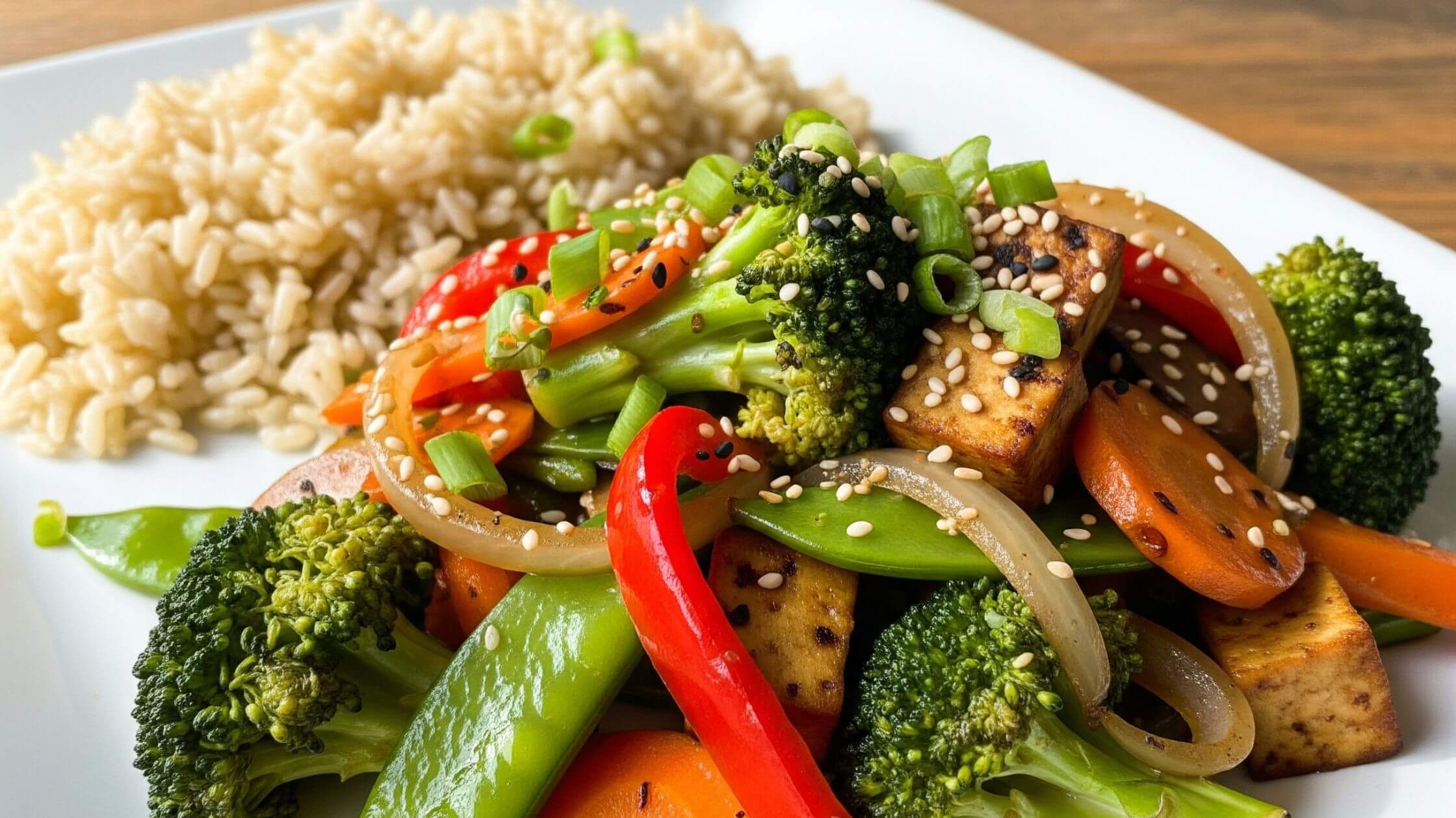 Vegetable Stir Fry With Brown Rice