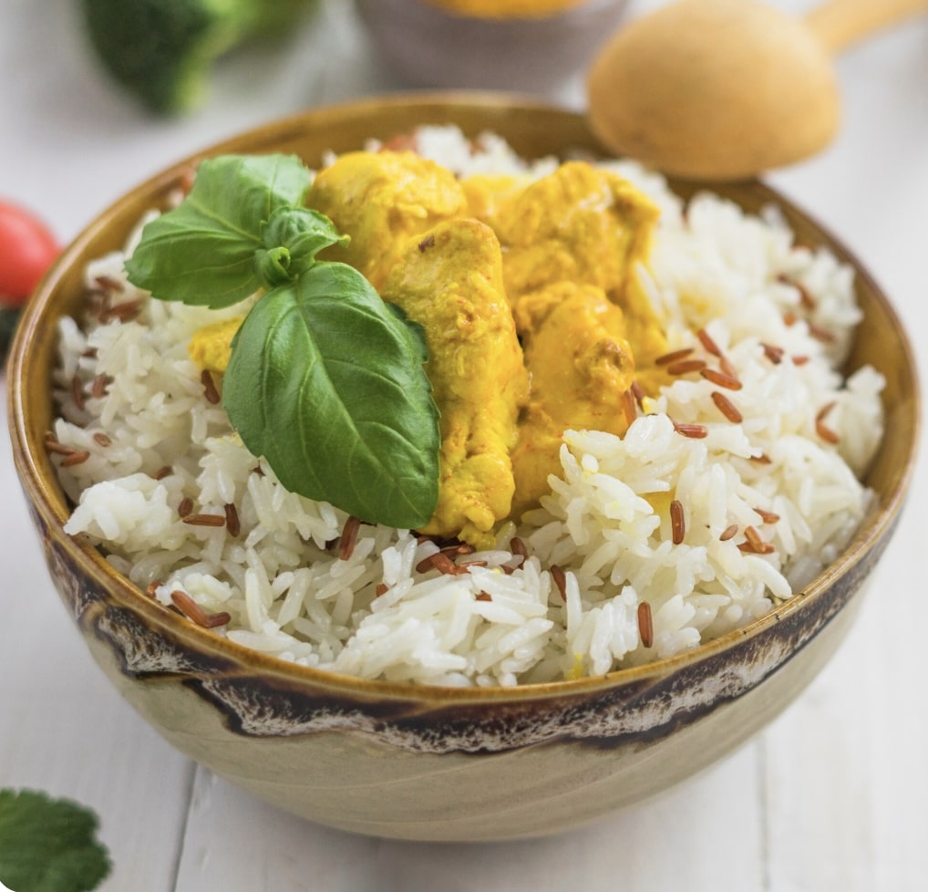 Mango ginger rice bowl