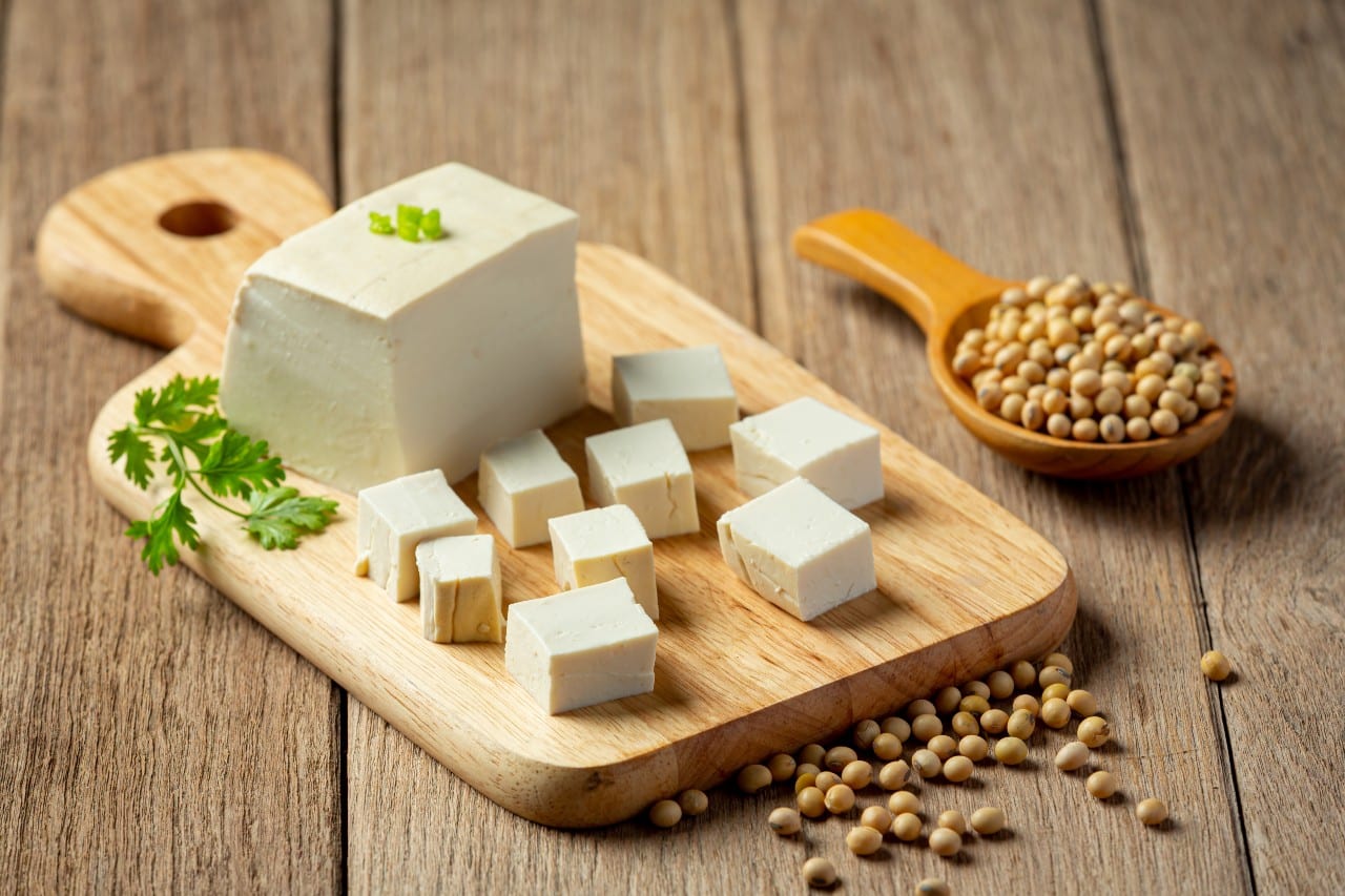 15 Healthy Recipe Substitutions for a Guilt-Free Meal 6 Tofu on a chopping board