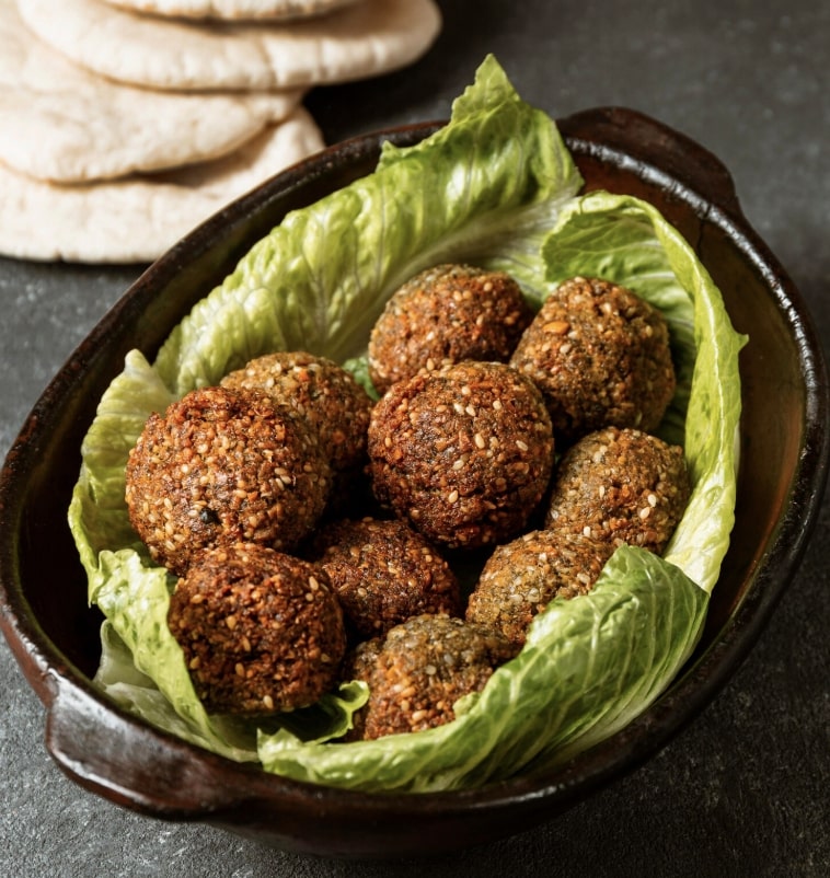 baked falafel in a bowl