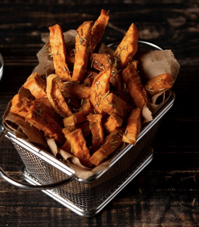 baked masala sweet potato fries 