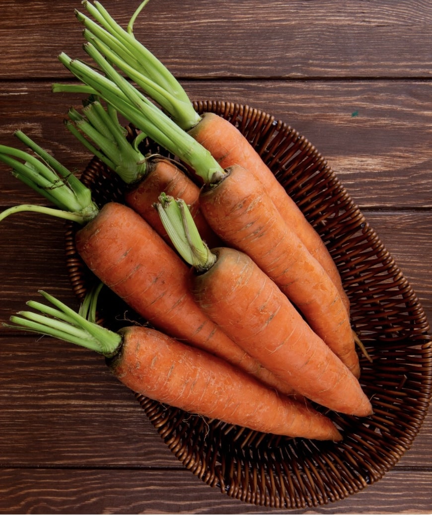carrots in a basket