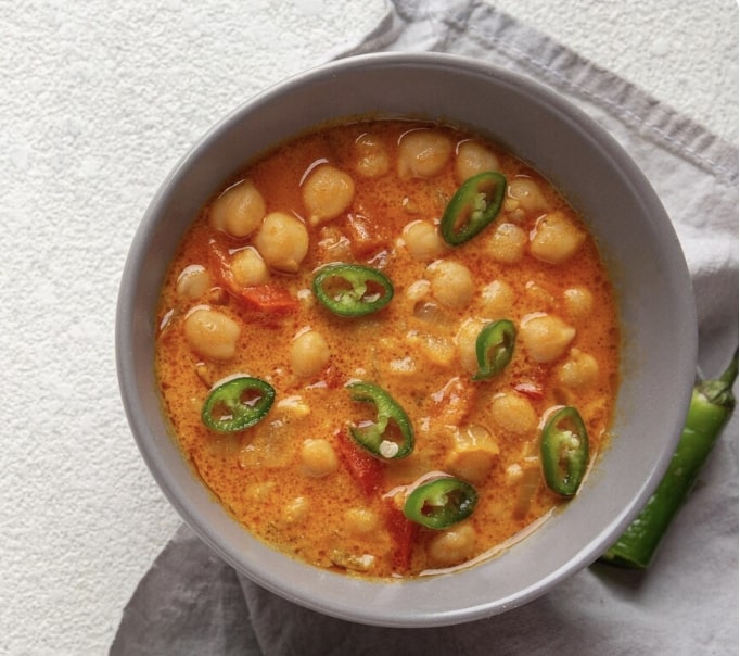 chana saag in a bowl