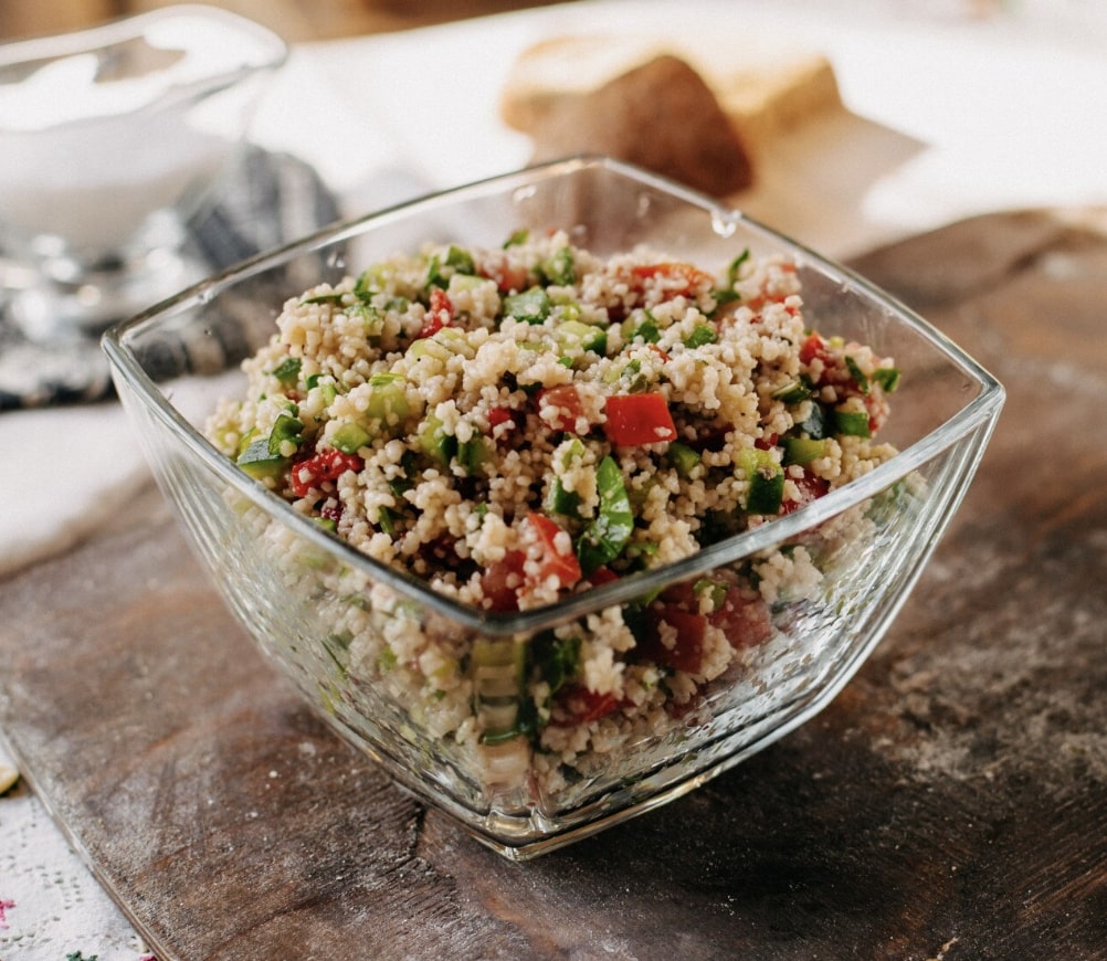couscous salad in a bowl