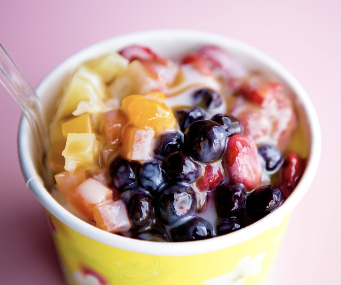 fruit salad in a cup