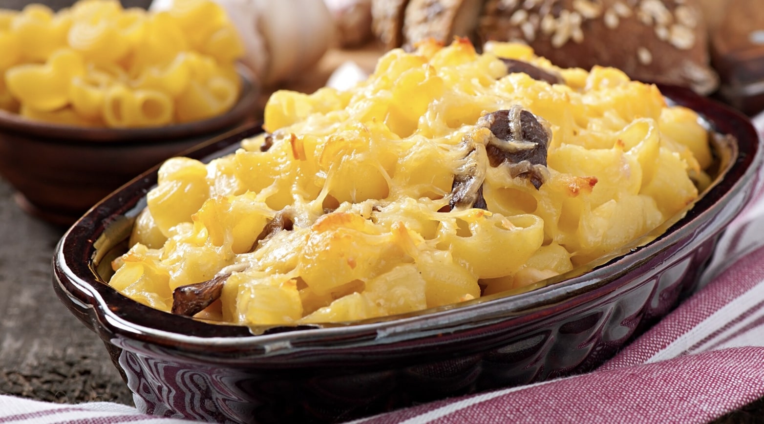 mac n cheese in a bowl