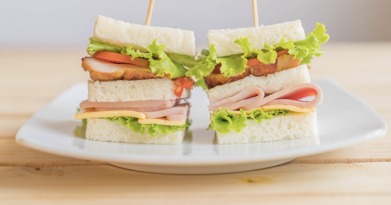 mini sandwiches on a plate