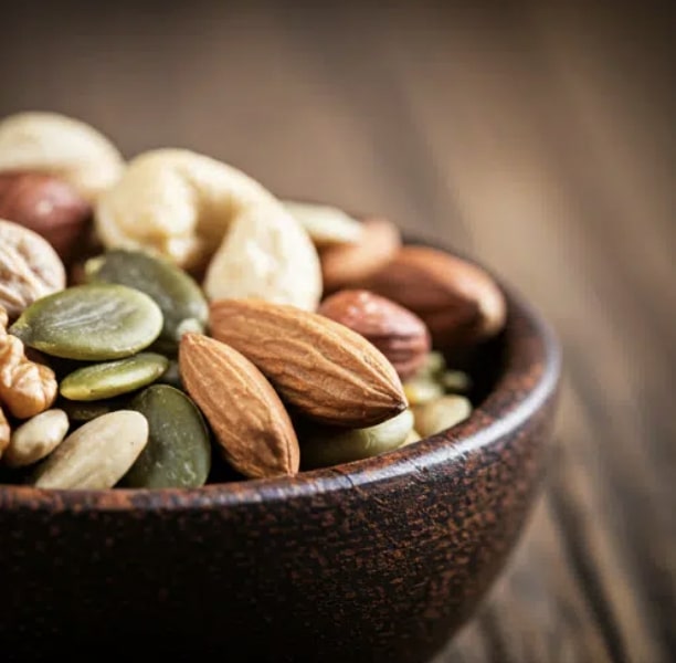 pumpkin seeds in a bowl