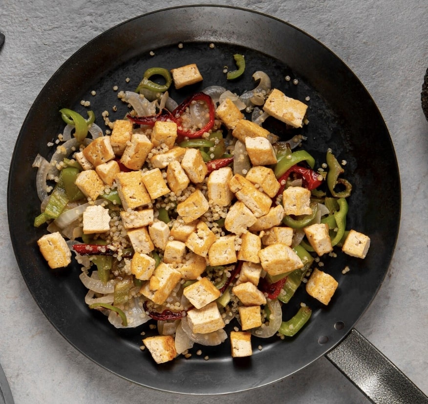 tawa paneer without oil in a pan