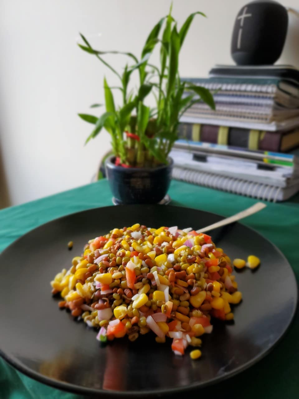In a Morning Rush? Try These 20 No Cook Breakfast Recipes! 8 Sprouted Moong and Corn Salad