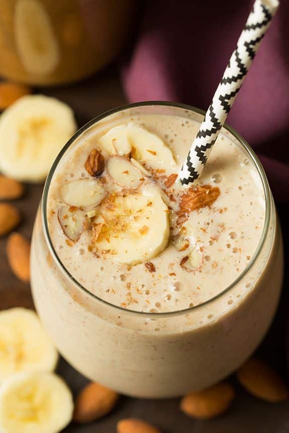 What Are Dietary Fats and Which Types Are Healthy? 12 Banana almond smoothie topped with chia seeds in a glass jar