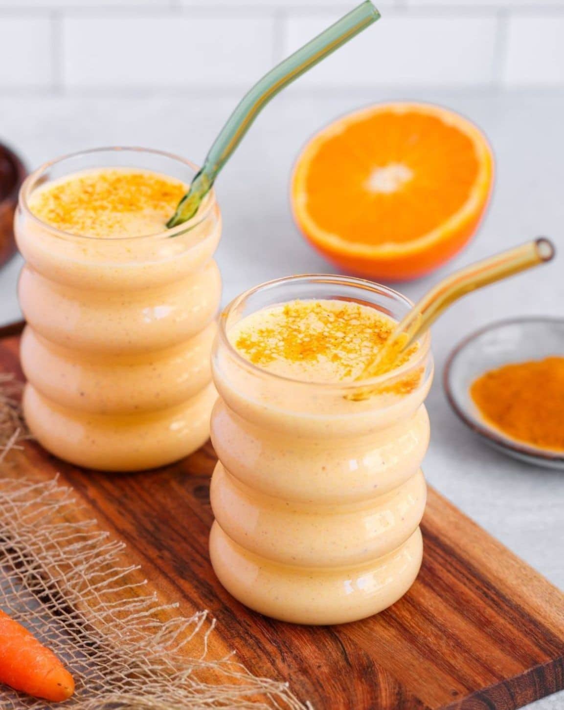 How to Make Smoothies at Home With Simple Ingredients? 10 Creamy orange turmeric smoothie with citrus ingredients and blended texture