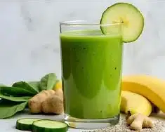 How to Make Smoothies at Home With Simple Ingredients? 11 Green Goddess smoothie with spinach cucumber avocado and fresh mint