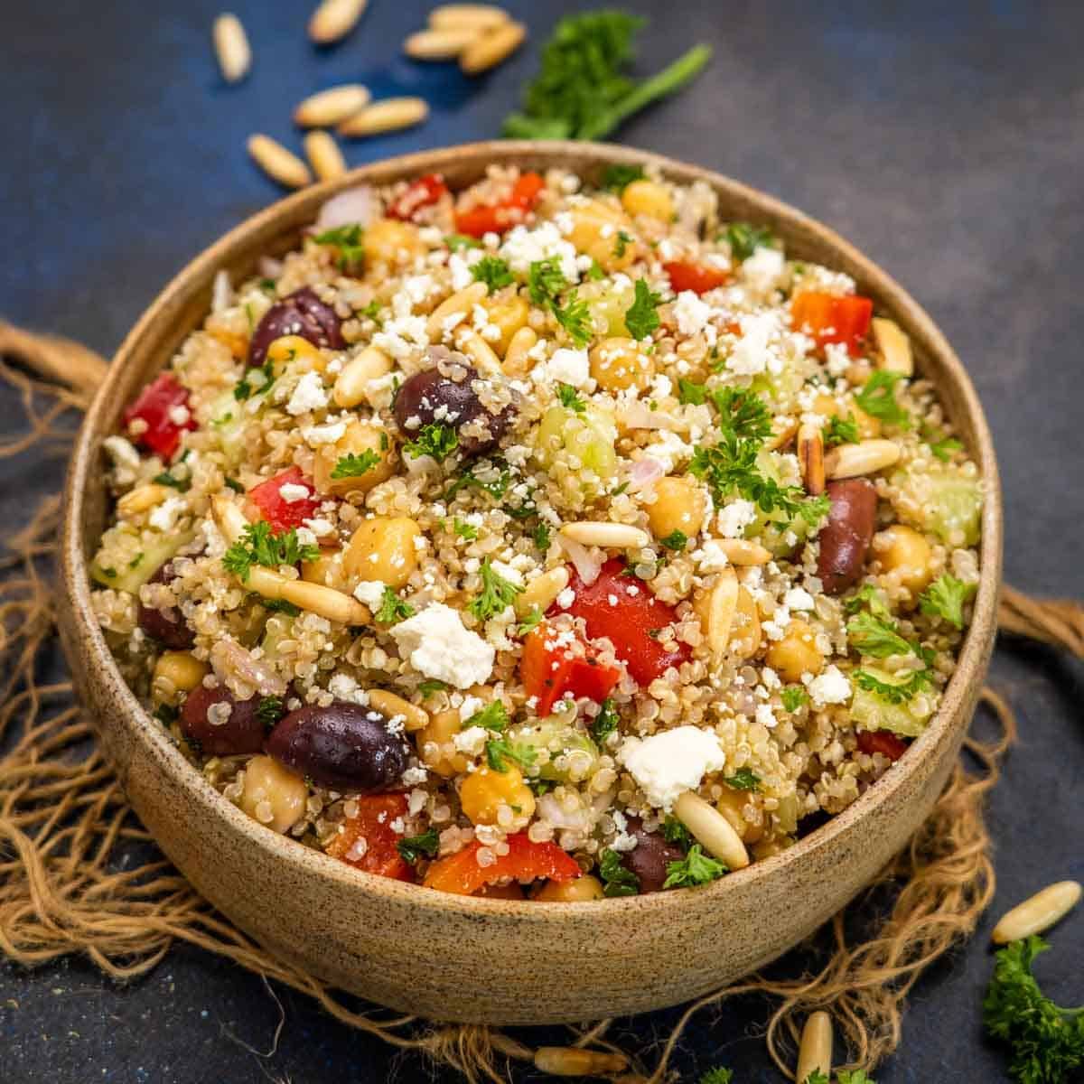What Are Dietary Fats and Which Types Are Healthy? 17 Mediterranean chickpea salad with cucumber tomatoes feta cheese and olive oil dressing