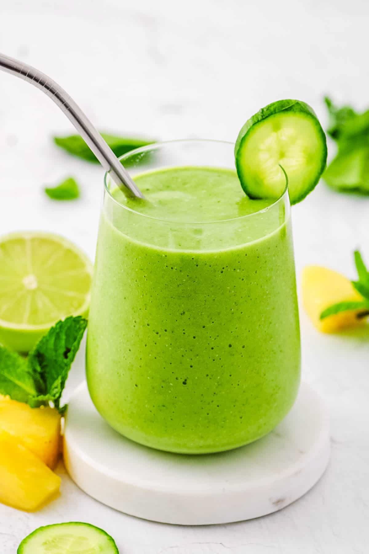 How to Make Smoothies at Home With Simple Ingredients? 14 Pineapple cucumber smoothie with coconut water and refreshing tropical ingredients