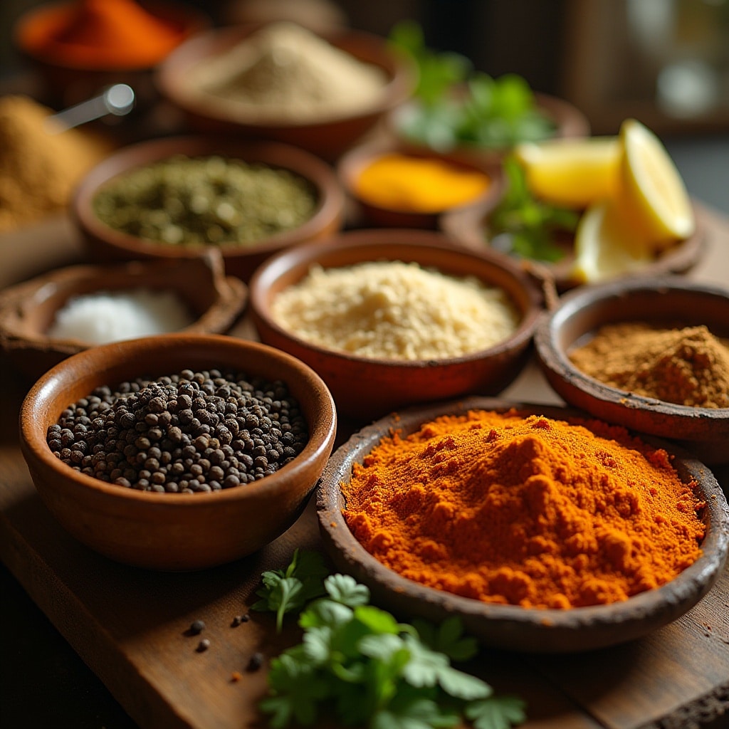 What Are the Spices Name in English for Indian Cooking? 3 Various types of seasonings displayed in bowls and containers