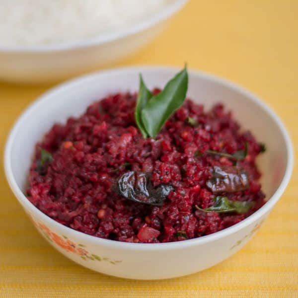 What Are the Health Benefits of Beetroot in Daily Diets? 15 South Indian beetroot poriyal made with grated beetroot coconut curry leaves and mustard seeds