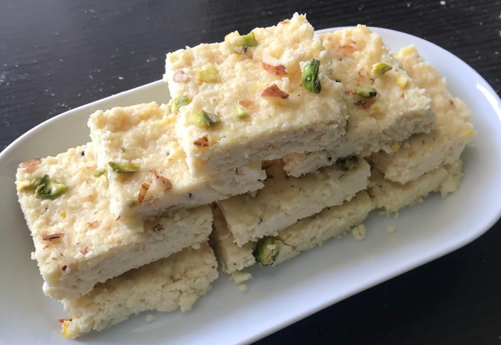 What Are the 25 Best Indian Sweets Everyone Loves? 27 Traditional kalakand Indian sweet garnished with pistachios