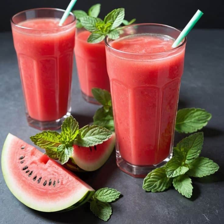 What Are the Best Summer Food Items to Stay Cool? 12 Watermelon juice served chilled with mint a naturally hydrating and refreshing summer drink