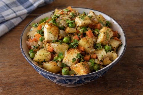 Aloo Paneer Chaat 5 Homemade Aloo Paneer Chaat, ready to serve