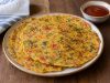 Besan Chilla 6 Homemade Besan Chilla (Chick Pea Pancakes), ready to serve
