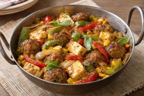 Chicken Kofta Balti with Paneer 5 Homemade Chicken Kofta Balti with Paneer, ready to serve