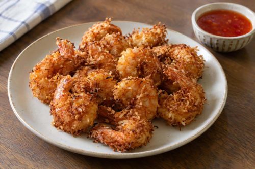 Homemade Coconut Shrimp, ready to serve