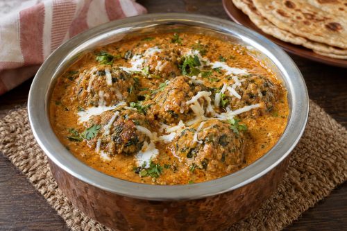 Homemade Methi Kofta Curry, ready to serve