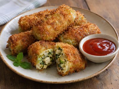 Paneer Stuffed Cabbage Rolls