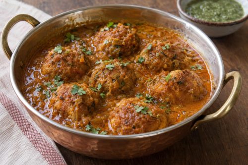 Homemade Prawn Kofta Curry, ready to serve