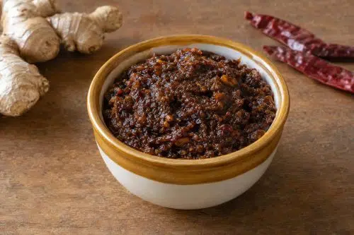 Homemade Puli Inji, ready to serve