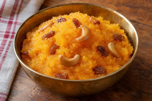 Rava Kesari 5 Homemade Rava Kesari, ready to serve