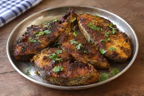 Vanjaram Meen Varuval (Seer Fish Fry) 5 Homemade Vanjaram Meen Varuval (Seer Fish Fry), ready to serve