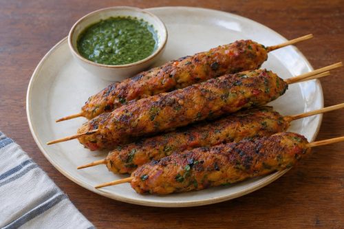 Vegetarian Seekh Kebab 5 Homemade Vegetarian Seekh Kebab, ready to serve