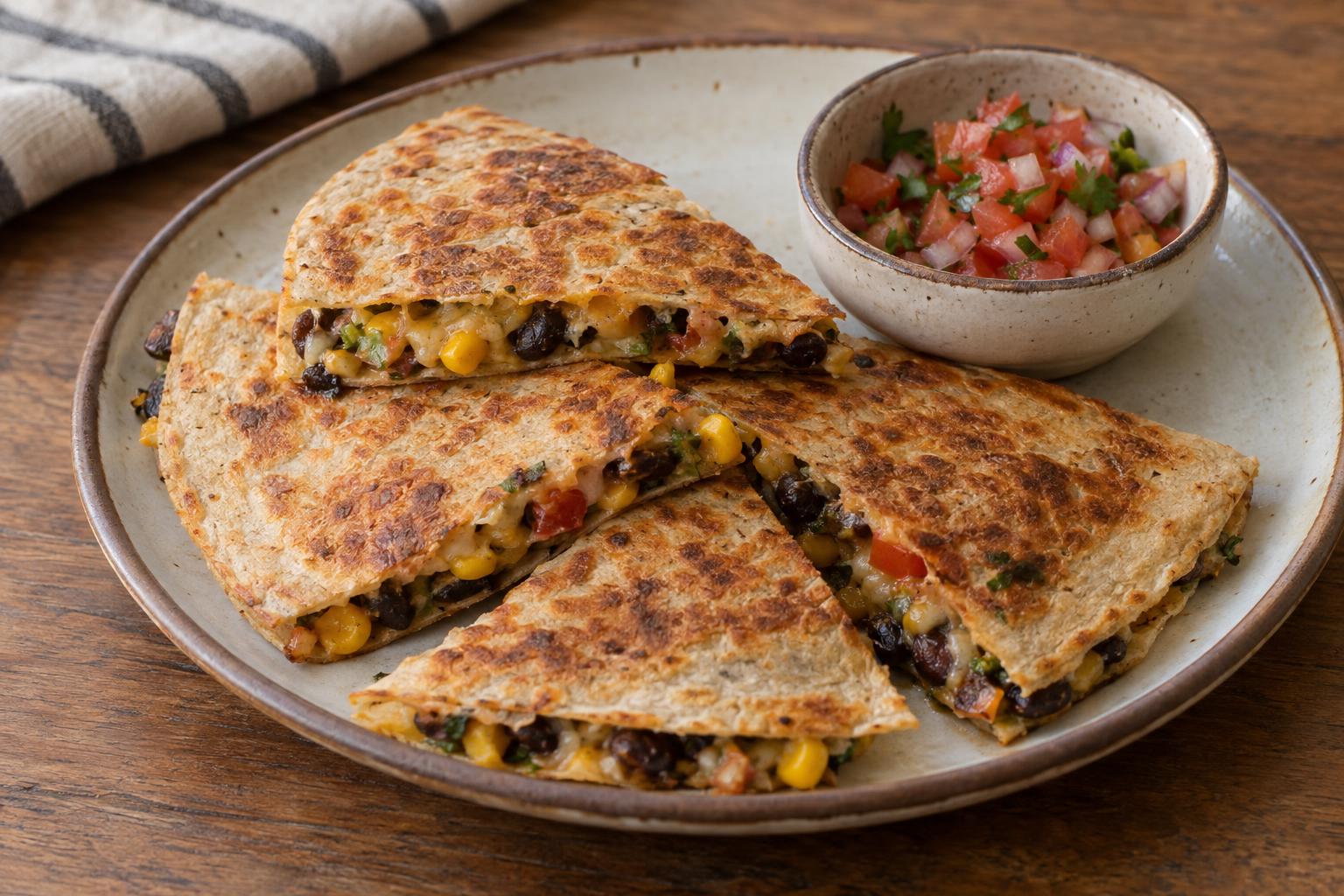 Black Bean Quesadillas Recipe | Quick & Easy | Awesome Cuisine