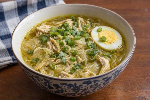 Homemade Chicken Noodle Soup, ready to serve