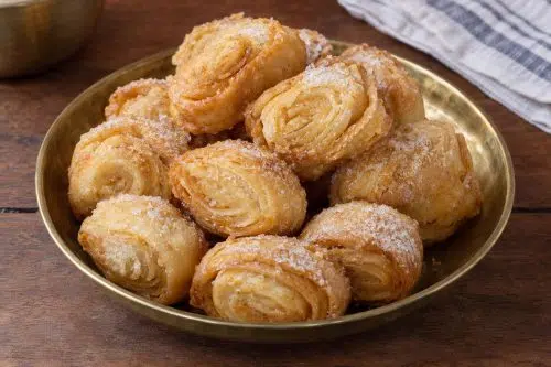 Homemade Chiroti, ready to serve