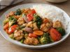 Homemade Crunchy Chicken and Vegetables, ready to serve