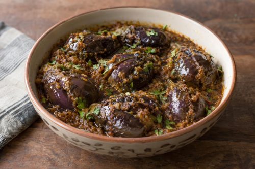 Homemade Dum Ke Baingan, ready to serve