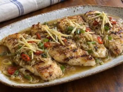 Grilled Fish with Ginger Sauce